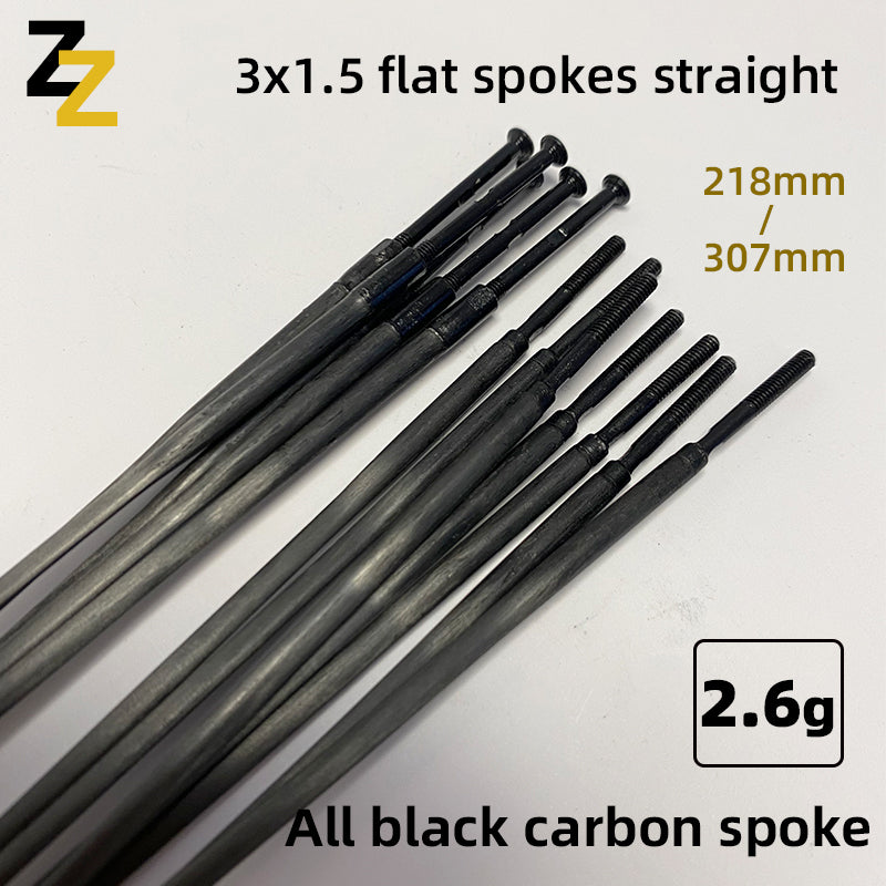 Bicycle aero spokes Carbon spoke3x1.5 flat spokes2.6g