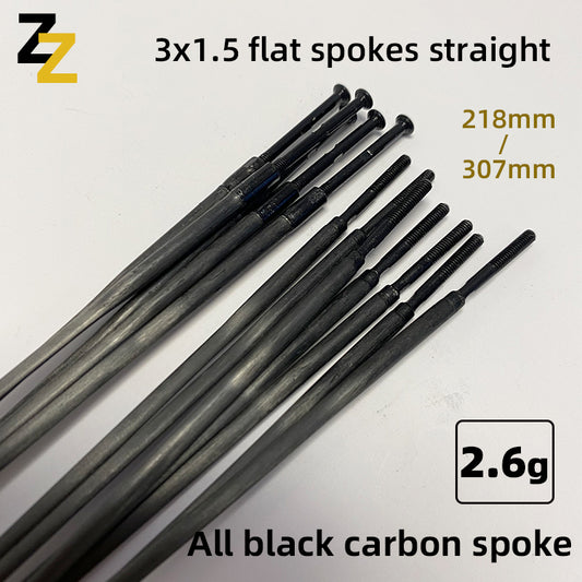 Bicycle aero spokes Carbon spoke3x1.5 flat spokes2.6g